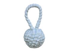 Whitewashed Cast Iron Sailors Knot Door Stopper 10