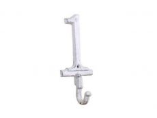 Whitewashed Cast Iron Number 1 Wall Hook 6