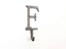 Cast Iron Letter F Alphabet Wall Hook 6