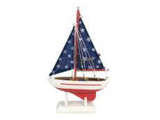 Wooden Starry Night Model Sailboat 9