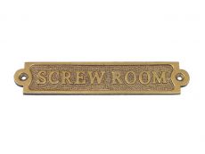 Antique Brass Screw Room Sign 6