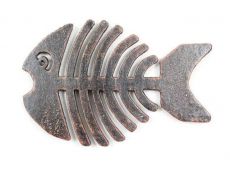 Rustic Copper Cast Iron Fish Bone Trivet 11