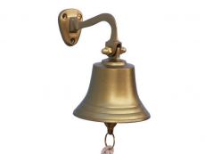 Antique Brass Hanging Ship\'s Bell 6\