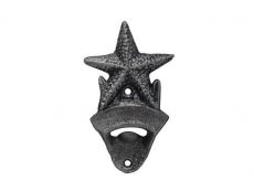 Rustic Silver Cast Iron Wall Mounted Starfish Bottle Opener 6