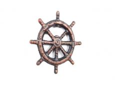 Rustic Copper Cast Iron Ship Wheel Bottle Opener 3.75