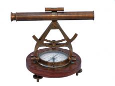 Antique Brass Alidade Compass 14
