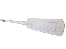 Wooden Rustic Whitewashed Marblehead Squared Decorative Rowing Boat Oar 62\