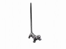 Rustic Silver Cast Iron Dog Paper Towel Holder 12