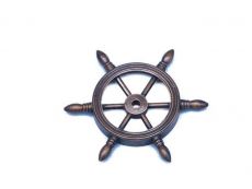 Antique Copper Decorative Ship Wheel Paperweight 4