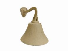 Aged White Cast Iron Hanging Ship\'s Bell 6\