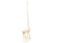 Whitewashed Cast Iron Giraffe Extra Toilet Paper Stand 19