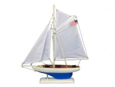 Wooden Defender Model Sailboat Decoration 16