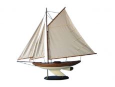 Wooden Fine Sailing Sloop Model Decoration 40