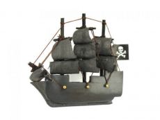 Wooden Flying Dutchman Model Pirate Ship Magnet 4