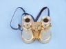 Captains Solid Brass Binoculars with Leather Case 6 - 2