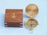 Solid Brass Gentlemens Compass w- Rosewood Box 4 - 1