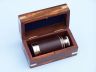 Deluxe Class Scouts Brass - Leather Spyglass Telescope 7 w- Rosewood Box - 4