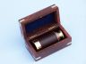 Deluxe Class Scouts Brass - Leather Spyglass Telescope 7 w- Rosewood Box - 6