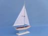 Wooden Light Blue Pacific Sailer Model Sailboat Decoration 17  - 1