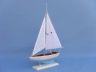 Wooden Light Blue Pacific Sailer Model Sailboat Decoration 17  - 2