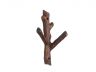Rustic Copper Cast Iron Tree Branch Double Decorative Metal Wall Hooks 7.5 - 1