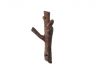 Rustic Copper Cast Iron Tree Branch Double Decorative Metal Wall Hooks 7.5 - 2