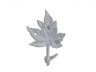 Whitewashed Cast Iron Maple Tree Leaf Decorative Metal Tree Branch Hook 6.5 - 1