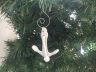 Antique White Cast Iron Anchor Christmas Ornament 4  - 2