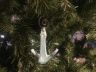 Light Blue Whitewashed Cast Iron Anchor Christmas Ornament 4  - 2