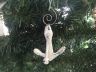 Whitewashed Cast Iron Anchor Christmas Ornament 4  - 2