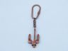 Antique Copper Navy Stockless Anchor Key Chain 5 - 1