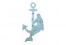 Rustic Light Blue Cast Iron Mermaid Anchor 9 - 1