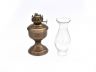 Antique Brass Table Oil Lamp 10 - 1
