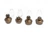 Antique Brass Table Oil Lamp 5 - Set of 4 - 1