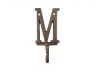 Rustic Copper Cast Iron Letter M Alphabet Wall Hook 6 - 1