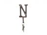 Rustic Copper Cast Iron Letter N Alphabet Wall Hook 6 - 5