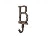 Rustic Copper Cast Iron Letter B Alphabet Wall Hook 6 - 2
