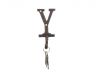 Rustic Copper Cast Iron Letter Y Alphabet Wall Hook 6 - 5