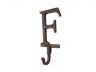 Rustic Copper Cast Iron Letter F Alphabet Wall Hook 6 - 2