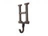 Rustic Copper Cast Iron Letter H Alphabet Wall Hook 6 - 2