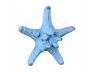 Rustic Dark Blue Whitewashed Cast Iron Decorative Starfish Paperweight 4.5 - 3