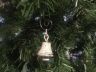 Rustic Whitewashed Cast Iron Bell Christmas Ornament 4  - 2
