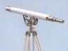Floor Standing Chrome With White Leather Anchormaster Telescope 65 - 5