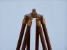Floor Standing Antique Brass With Leather Harbor Master Telescope 50 - 8