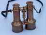 Commanders Antique Brass Binoculars with Leather Case 6  - 5