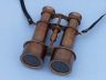 Commanders Antique Brass Binoculars with Leather Case 6  - 3