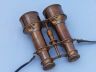 Commanders Antique Brass Binoculars with Leather Case 6  - 2