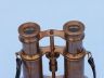 Commanders Antique Brass Binoculars with Leather Case 6  - 1