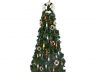 White Lifering with Blue Bands Christmas Tree Topper Decoration - 1