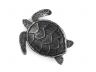 Antique Silver Cast Iron Sea Turtle Decorative Bowl 7 - 1
